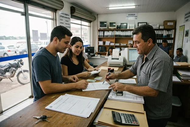 Despachante ajudando com documentação para emplacamento em Cametá.
